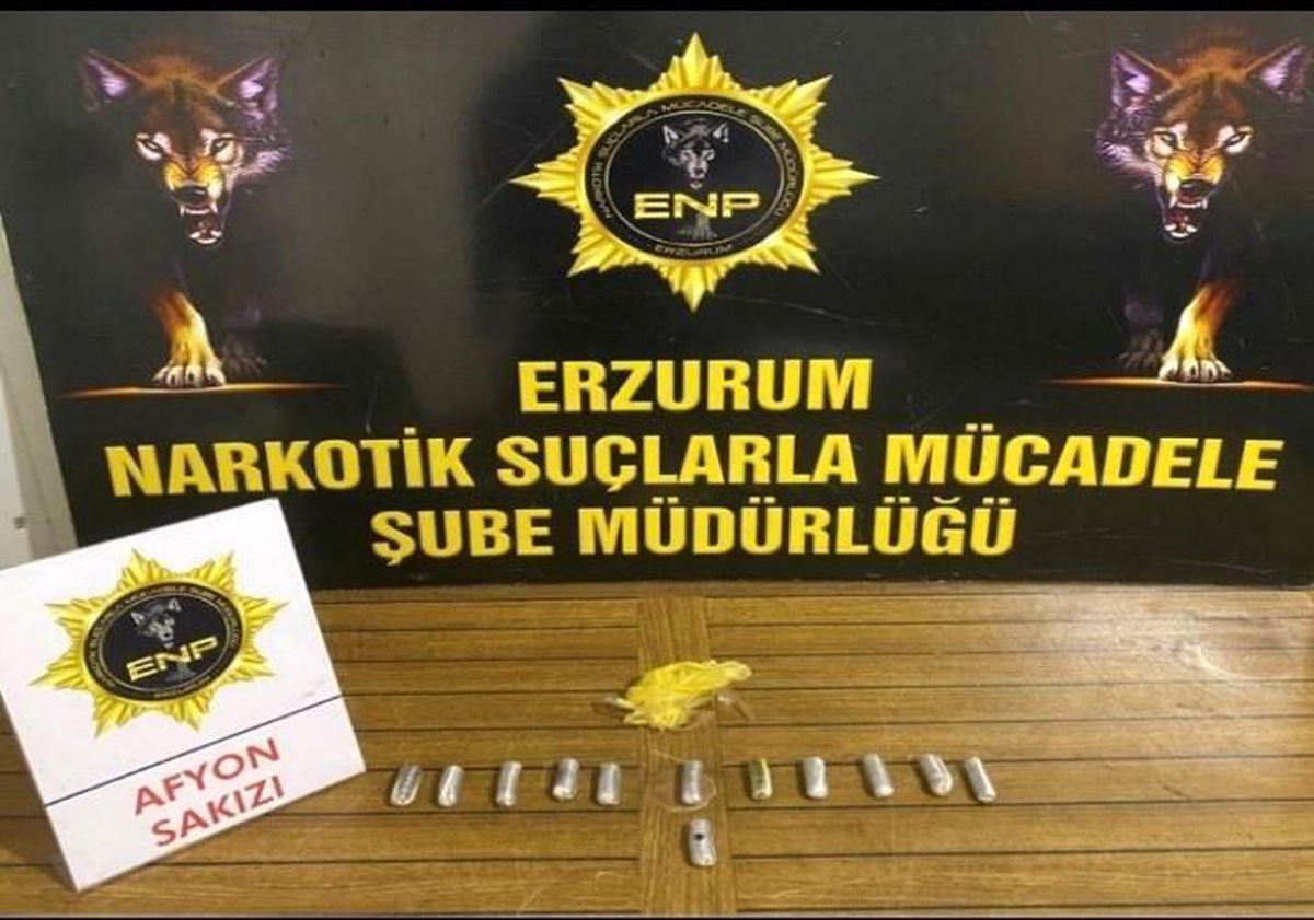 Erzurum\'da yolcu otobüsünde uyuşturucu operasyonu