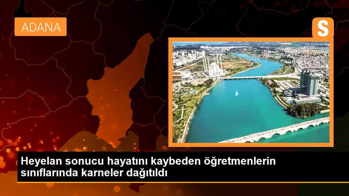 Heyelan sonucu hayatını kaybeden öğretmenlerin sınıflarında karneler dağıtıldı