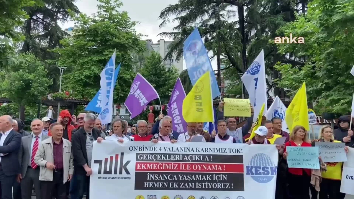 KESK Trabzon Şubeler Platformu, TÜİK\'in açıkladığı enflasyon verilerini protesto etti