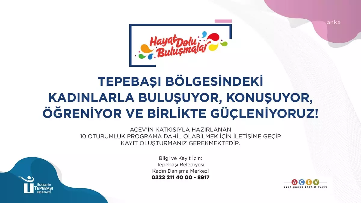 Tepebaşı Belediyesi ve AÇEV\'den Kadınlara Atölye Düzenlemesi