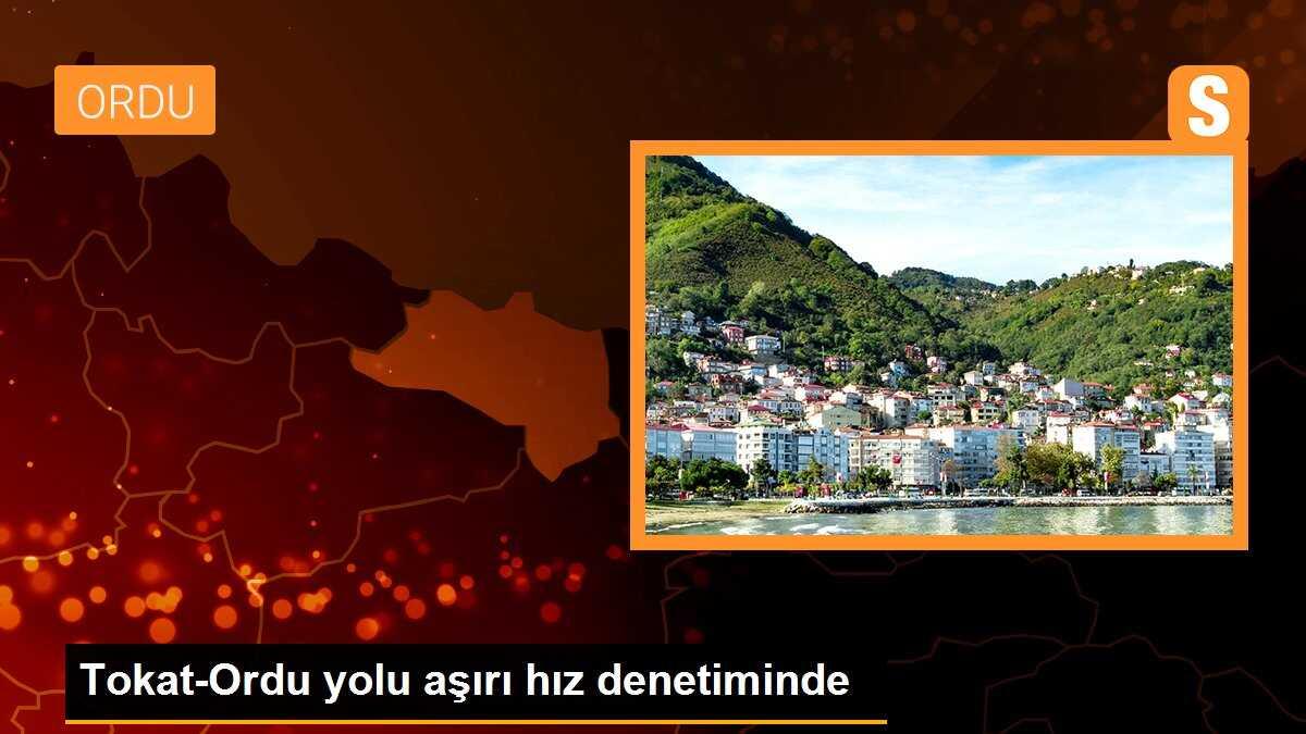 Tokat-Ordu kara yolunda aşırı hıza bağlı kazaların önüne geçmek için jandarma denetim yapıyor