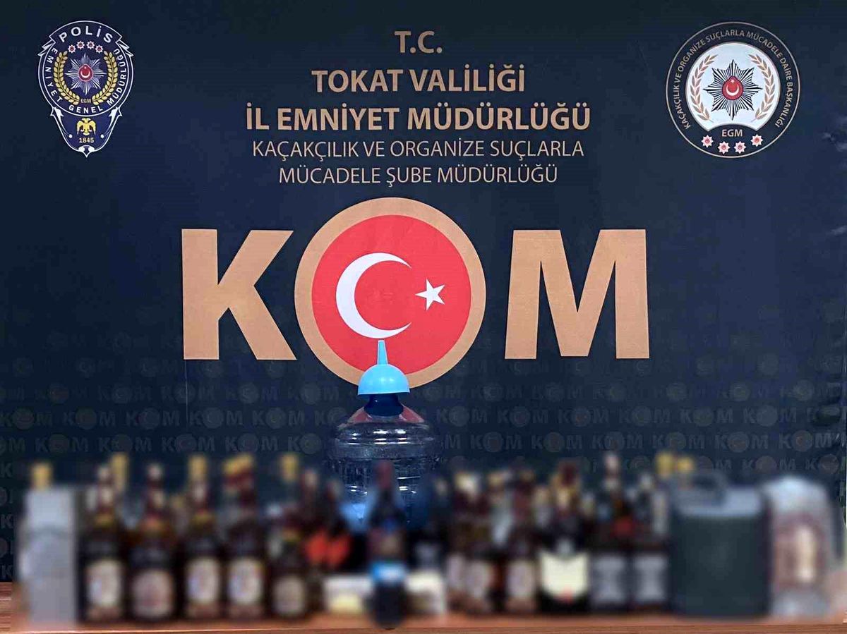 Tokat\'ta Sahte İçki Operasyonu: 6 Litre Sahte İçki ve Malzemeler Ele Geçirildi