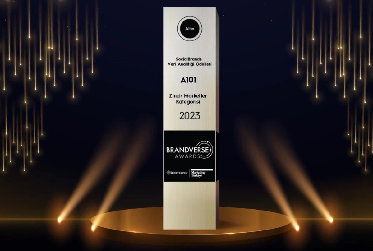 A101, Brandverse Awards\'ta \'Zincir Marketler\' kategorisinde \'Altın Ödül\'ün sahibi oldu