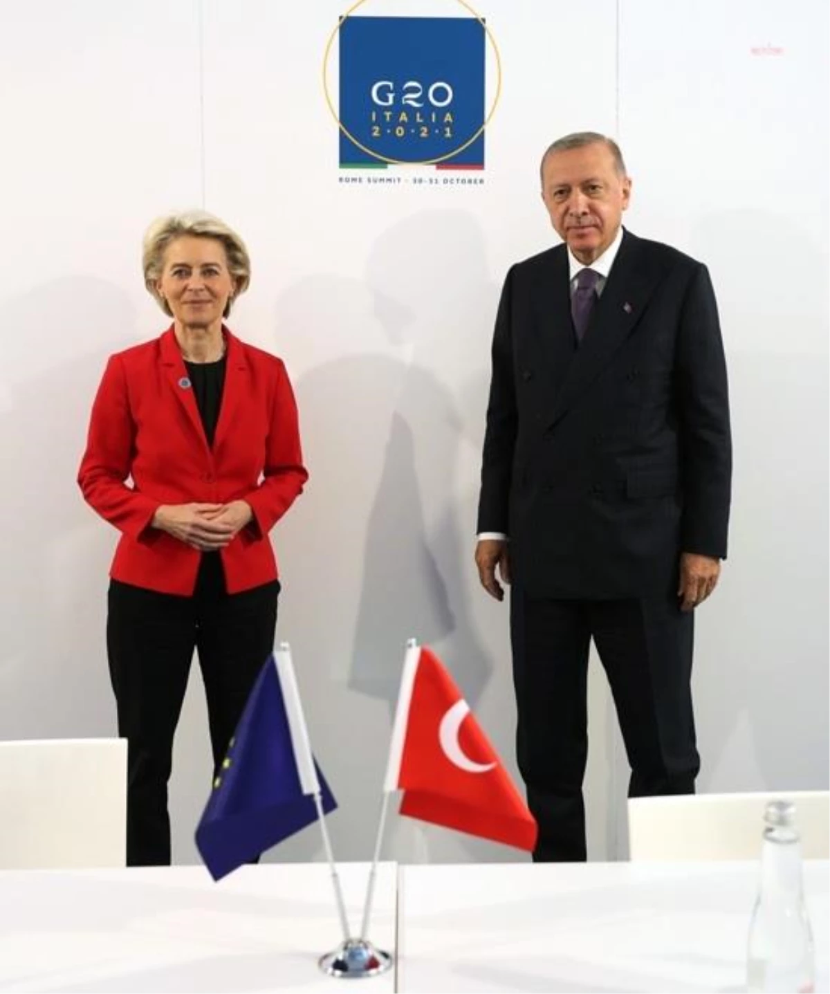 Cumhurbaşkanı Erdoğan, AB Komisyonu Başkanı von der Leyen ile Görüştü