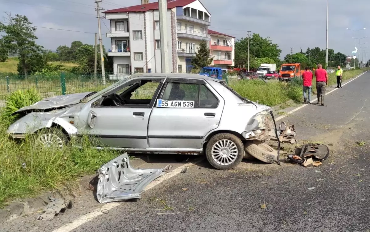 Samsun\'da trafik kazası: 2 kişi yaralandı