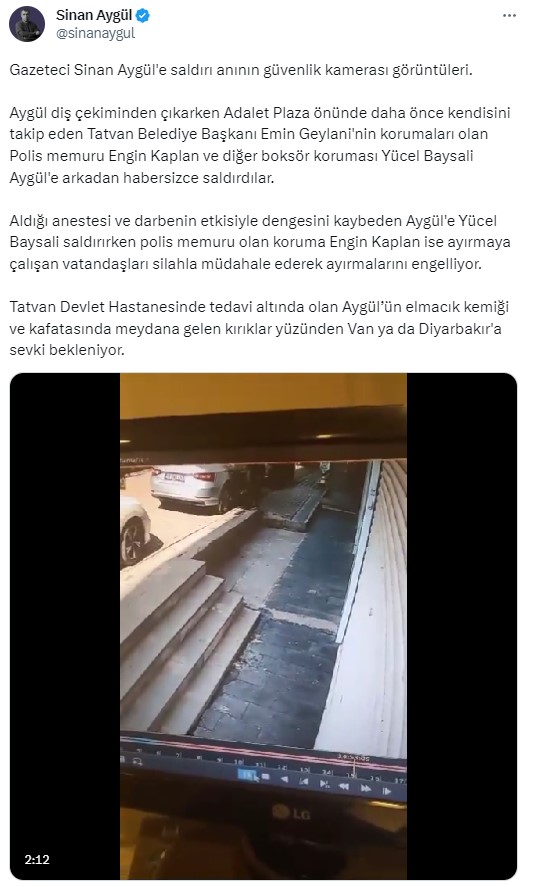 Usulsüzlük iddialarını gündeme getiren gazeteci Sinan Aygül hastanelik oldu: Belediye başkanının silahlı korumaları saldırdı