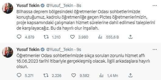 Öğretmenlere zorunlu hizmet affı getirildi