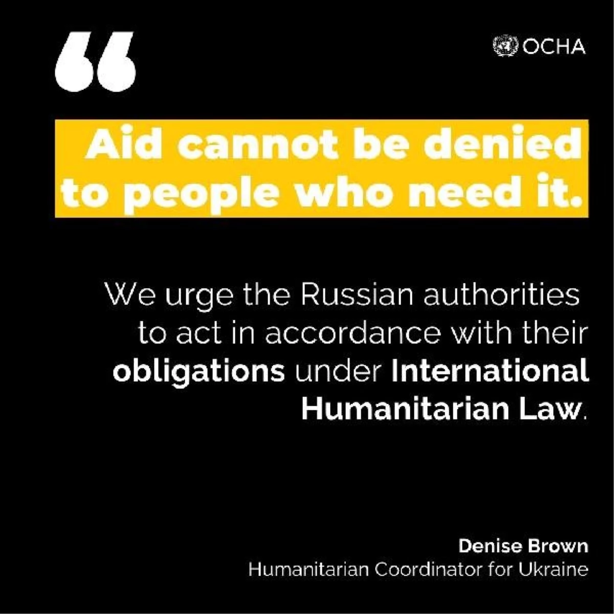 BM, Rusya\'nın kontrolündeki bölgelere insani yardım erişim talebinin reddedildiğini açıkladı