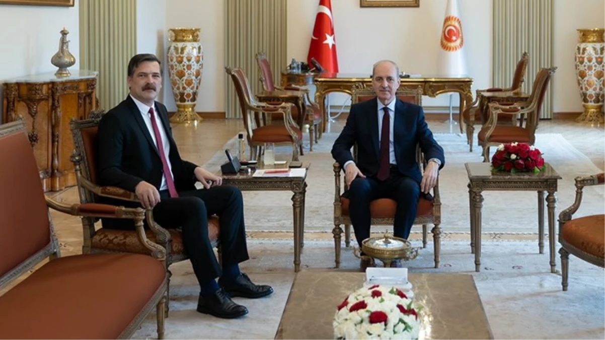 TİP Genel Başkanı Erkan Baş, TBMM Başkanı Numan Kurtulmuş\'u ziyaret etti! Masada Can Atalay\'ın tutukluluğu konusu vardı