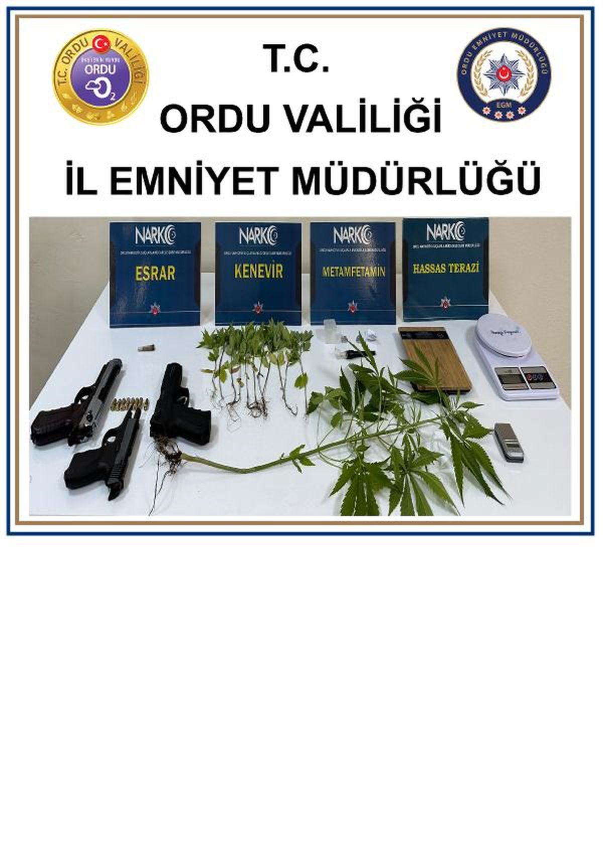 Ordu\'da Uyuşturucu Operasyonu: 10 Şüpheli Tutuklandı