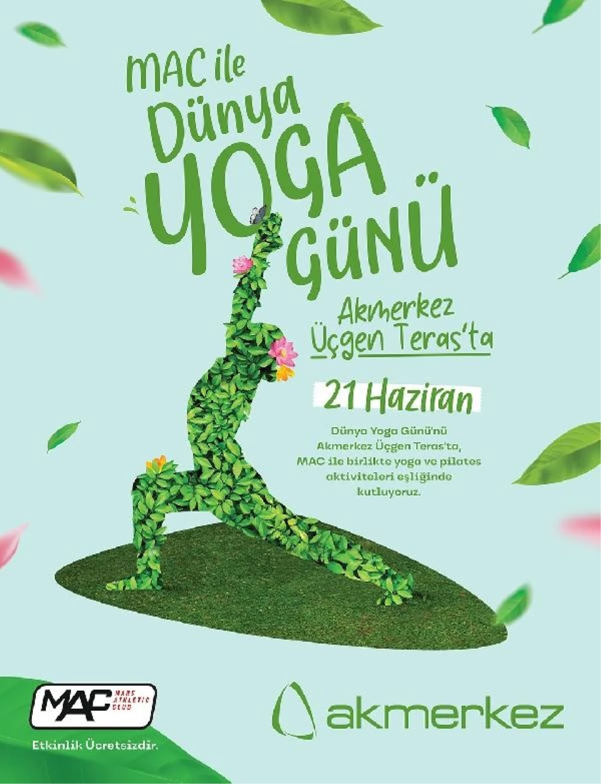 Akmerkez, Uluslararası Dünya Yoga Günü\'nde yoga etkinlikleri düzenliyor