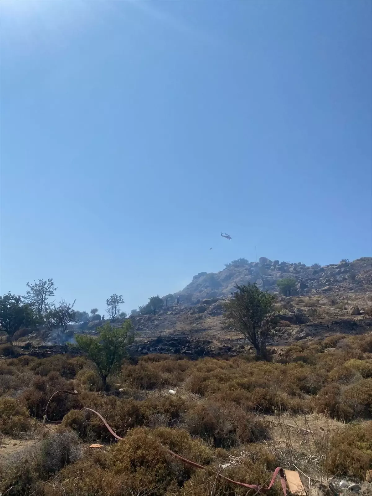 Bodrum\'da Makilik Alanda Çıkan Yangın Söndürüldü