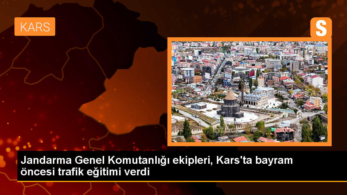 Kars\'ta Jandarma, Kurban Bayramı öncesi trafik güvenliği için simülasyon aracıyla vatandaşları bilgilendirdi