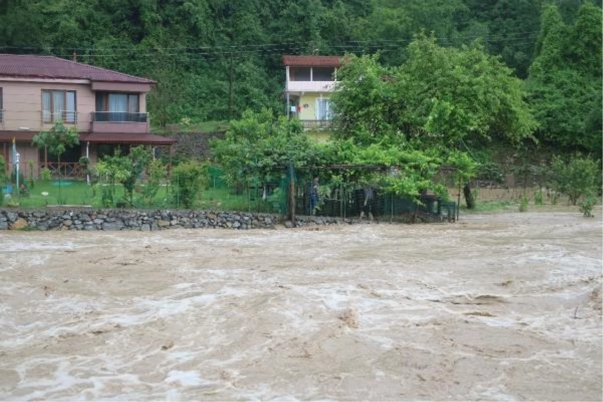 Zonguldak\'ta Kuvvetli Yağış Sonrası Dereler Yükseldi, Yollar Kapandı
