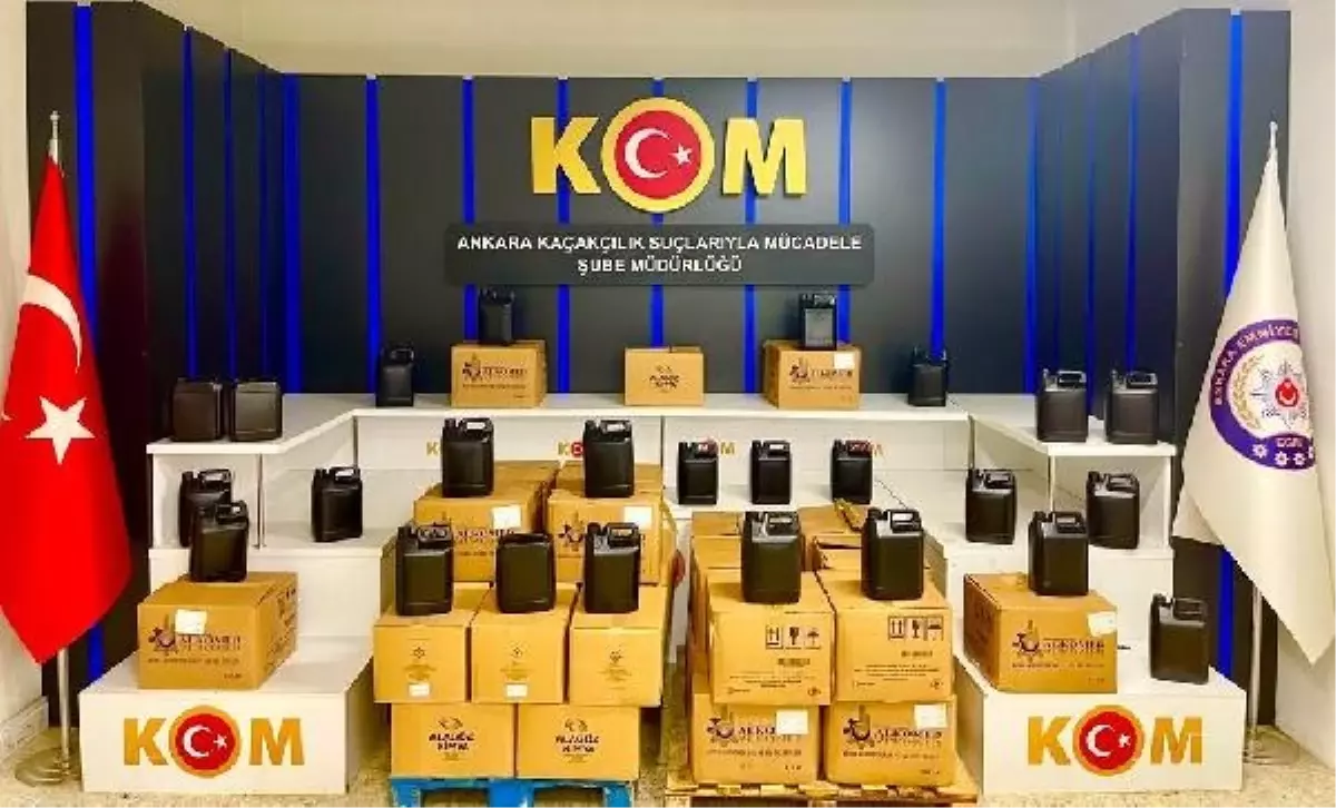 Ankara\'da Sahte İçki Operasyonu: 3,5 Ton Etil Alkol Ele Geçirildi