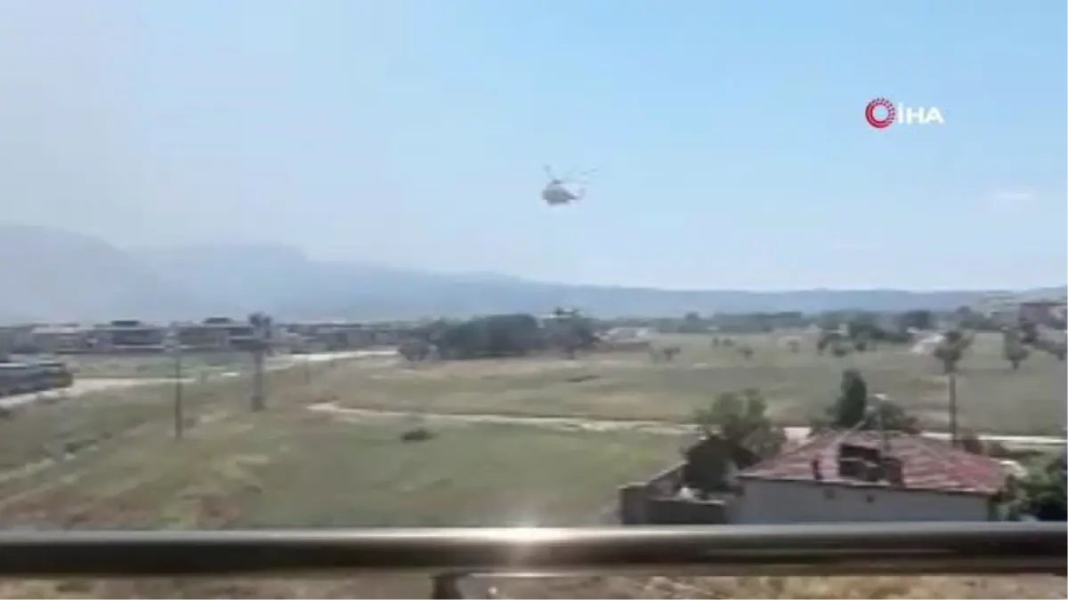 Manisa\'da Yangın Söndürme Helikopteri Bambisinde Arıza Yaşadı