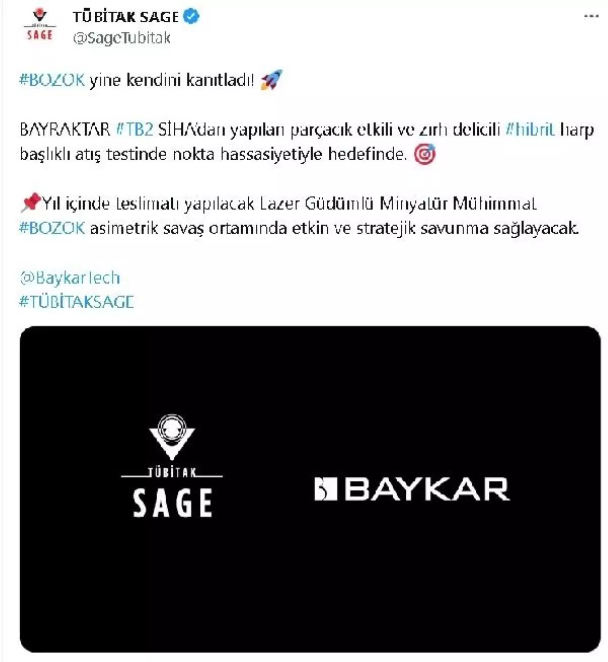 Bayraktar TB2 SİHA, hedefleri nokta hassasiyetiyle vurdu