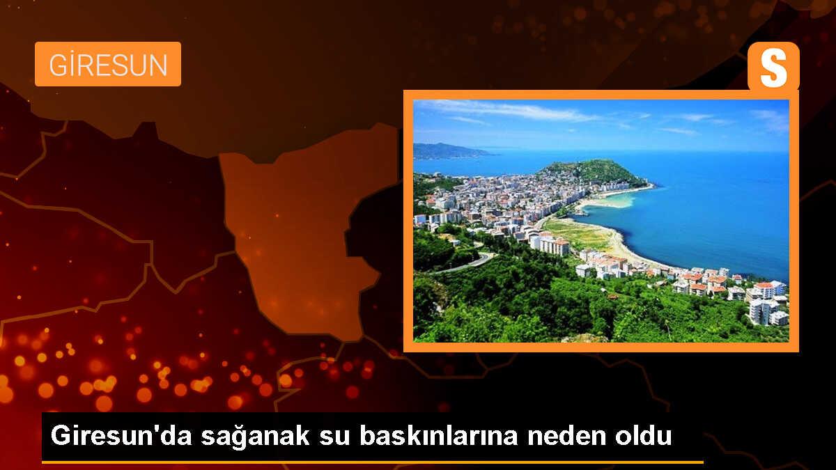 Giresun\'un Duroğlu beldesinde sağanak nedeniyle su baskınları ve heyelanlar