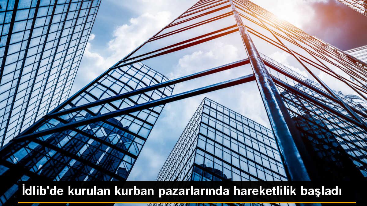 Suriye\'nin İdlib kentinde kurban pazarları kuruldu