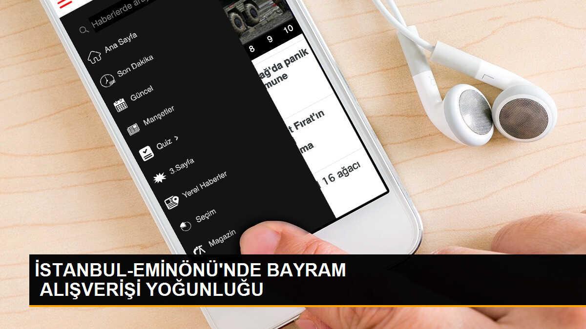 Eminönü\'nde Kurban Bayramı alışverişi yoğunluğu