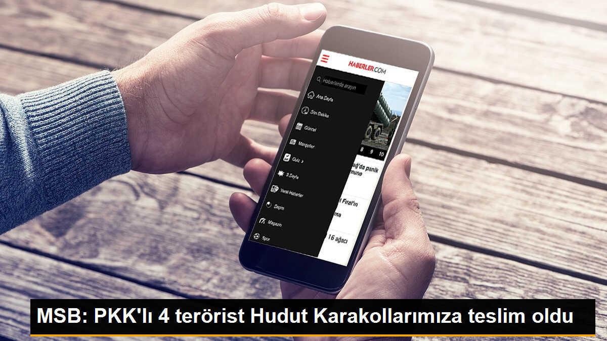 PKK\'lı 4 Terörist Hudut Karakollarına Teslim Oldu