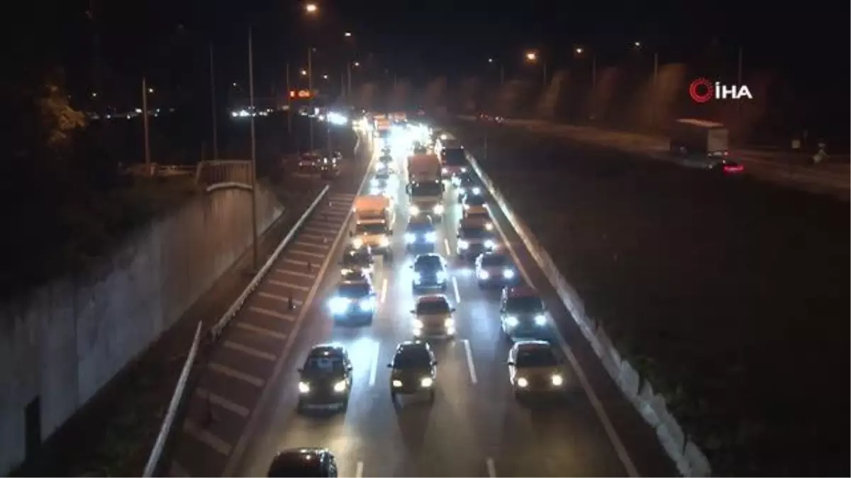 TEM\'in Bolu geçişinde trafik durma noktasına geldi