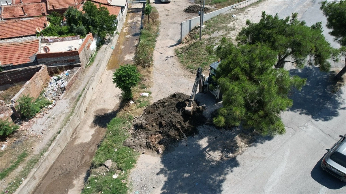 Manisa\'da selin ardından dere temizliği devam ediyor