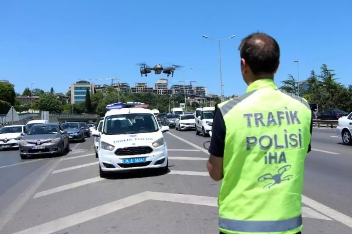 Beşiktaş\'ta Kurban Bayramı tedbirleri kapsamında dronlu trafik denetimi yapıldı