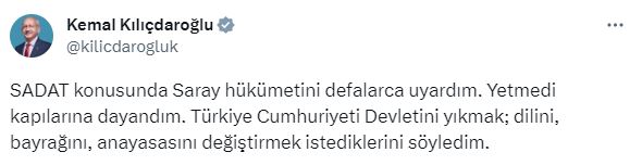 Rusya'daki darbe girişimini yorumlayan Kılıçdaroğlu, olayı SADAT'a bağladı