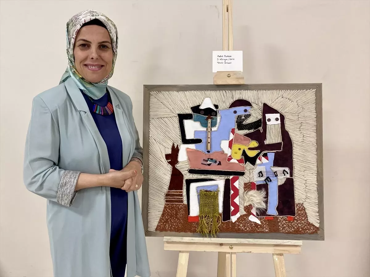 Kırşehir\'de Pablo Picasso\'nun üç müzisyen tablosu halıya dokundu