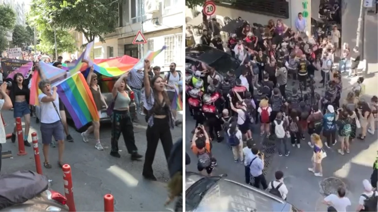 Yürüyüş yapmayı planlayan LGBT\'liler Taksim\'de toplanmaya başladı