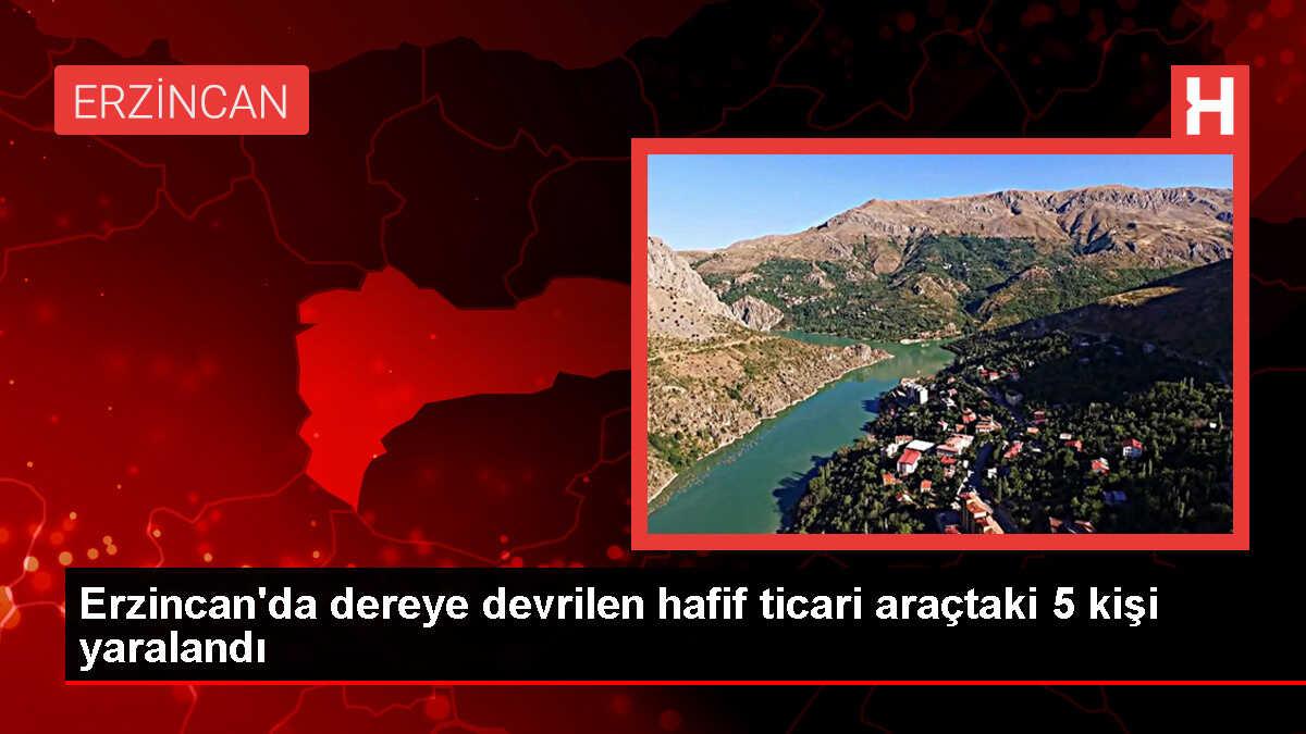 Erzincan'da Dereye Devrilen Araçta 5 Kişi Yaralandı