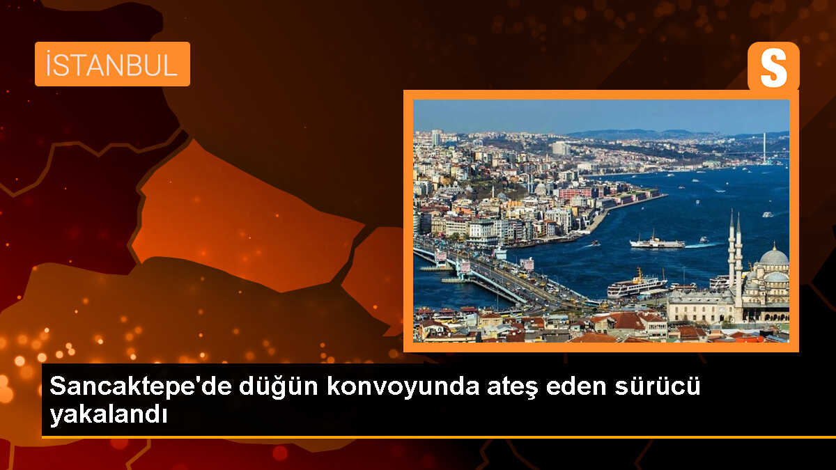 Sancaktepe\'de düğün konvoyunda silahla havaya ateş sürücü gözaltına alındı