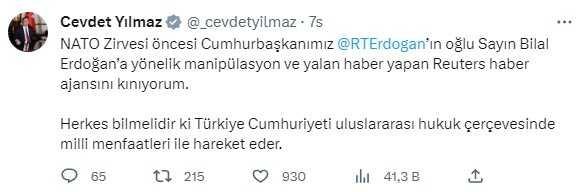 Bilal Erdoğan'ın Reuters haberi nedir? Reuters'ın haberine Türkiye'den tepki yağdı!