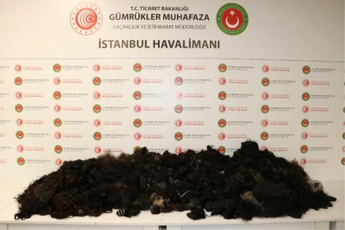 İstanbul Havalimanı\'nda 93 kilogram gerçek insan saçı ele geçirildi