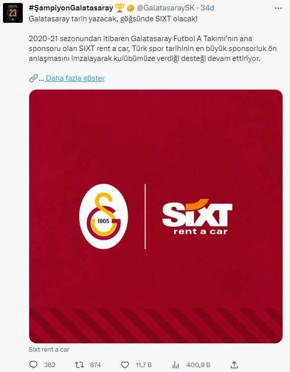 Resmen servet kazanacaklar! İşte Galatasaray'ın forma sponsorundan elde edeceği gelir