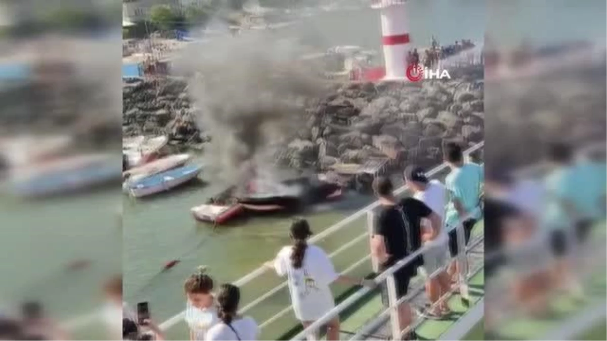 Tekirdağ\'da iki tekne alev alev yandı