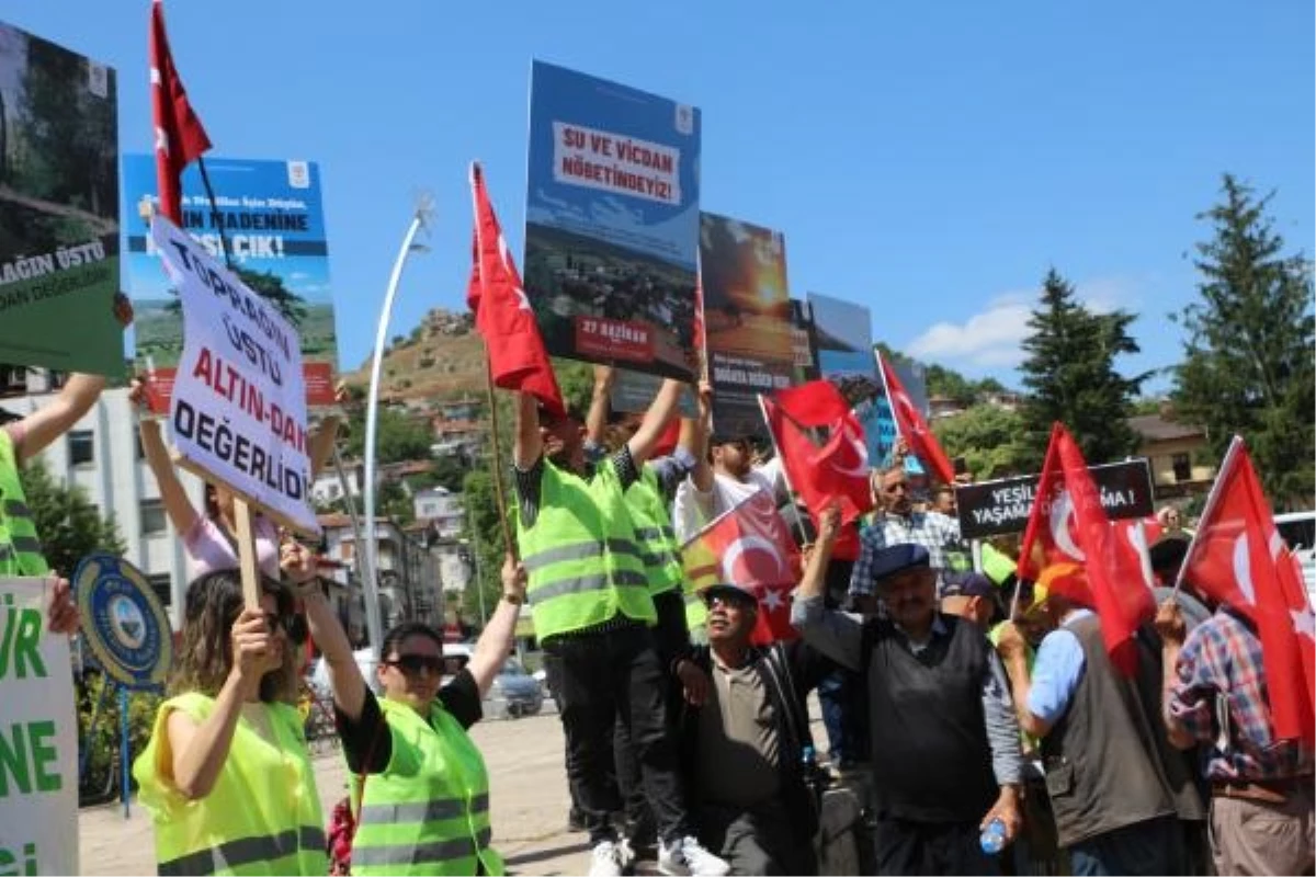 Tokat\'ta köylüler maden arama çalışmalarını protesto etti