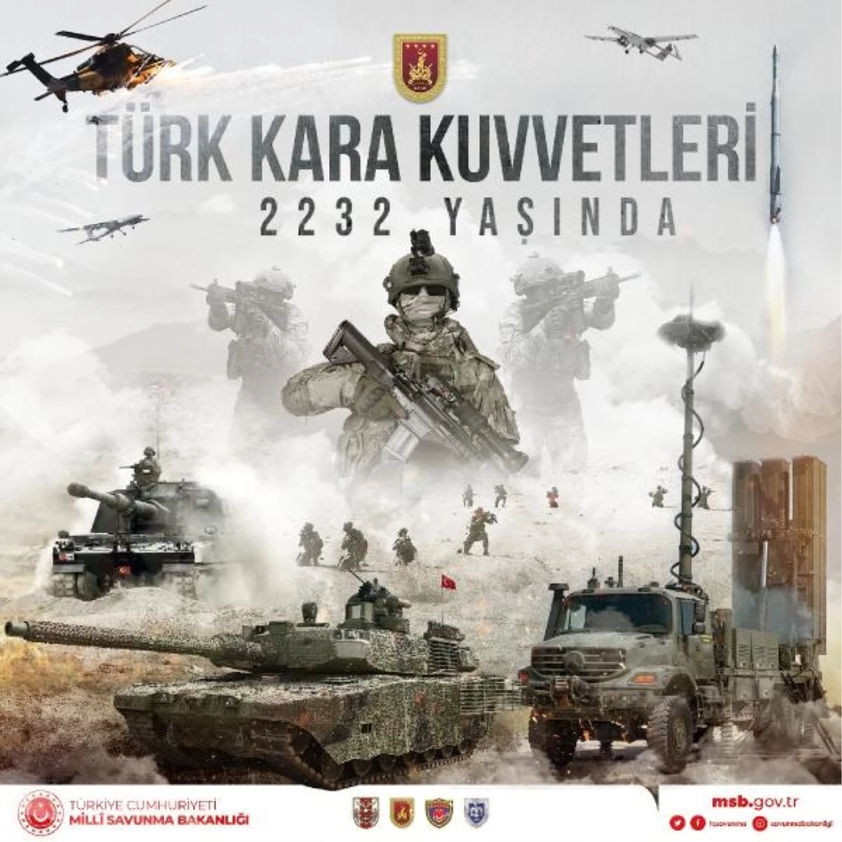 Türk Kara Kuvvetleri\'nin 2 bin 232\'nci kuruluş yıl dönümü rap tarzında kutlandı