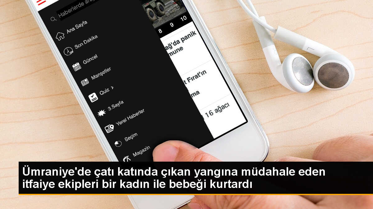 Ümraniye\'de çatı katında çıkan yangında kadın ve bebek dumandan etkilendi