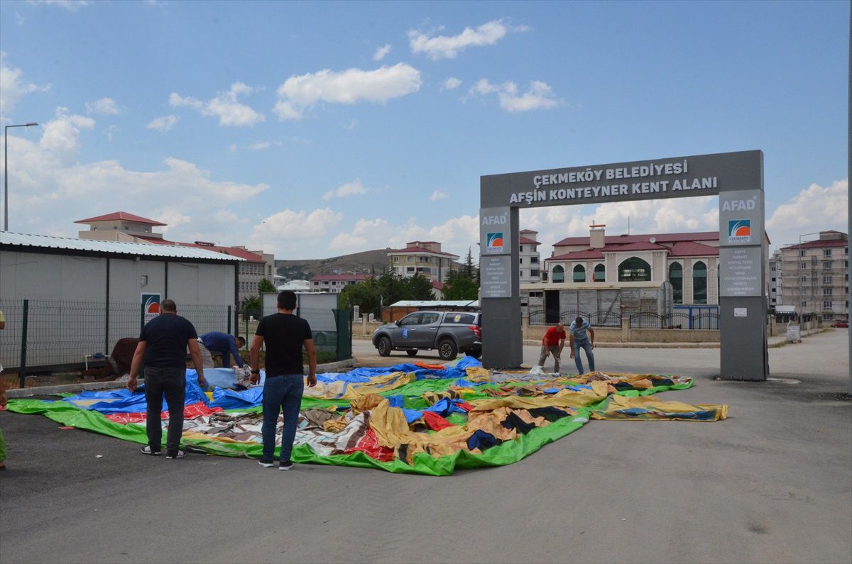 Afşin'deki depremzedeler için oyun parkı kuruldu