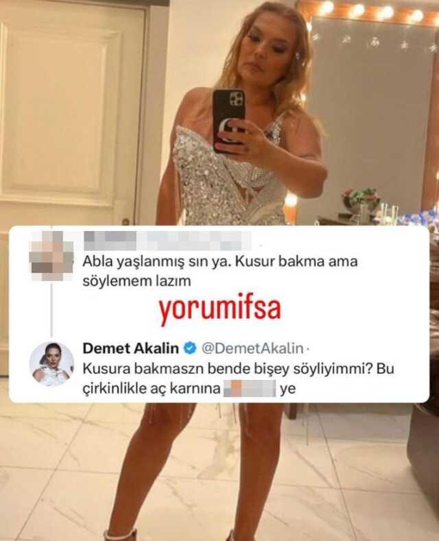 Demet Akalın'dan 'Yaşlanmışsın' yorumunu yapan takipçisine skandal cevap! Okuyanların bile yüzü kızardı