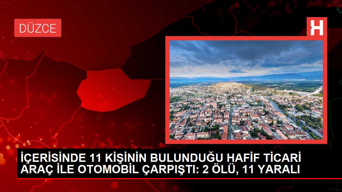 Düzce'de korkunç kaza: 2 ölü, 11 yaralı