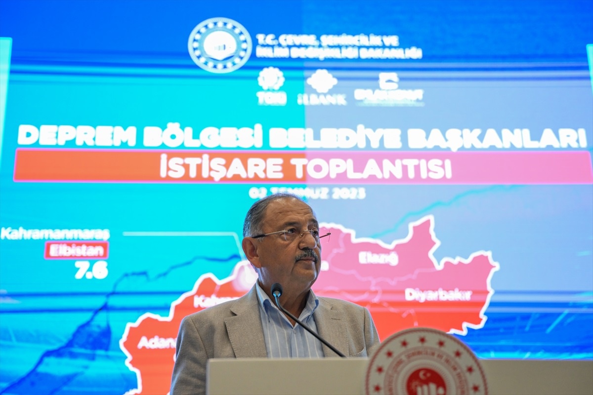 Bakan Özhaseki, Deprem Bölgesi Belediye Başkanları İstişare Toplantısı\'nda konuştu Açıklaması