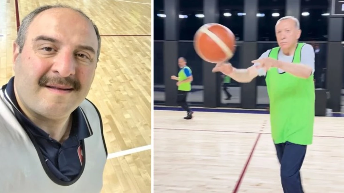 Cumhurbaşkanı Erdoğan\'ın basket oynadığı görüntülere \'Fake\' diyenlere Varank\'tan yanıt