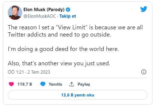 Elon Musk, Twitter'ı sınırlama gerekçesini açıkladı: Dünya için bir iyilik yapıyorum