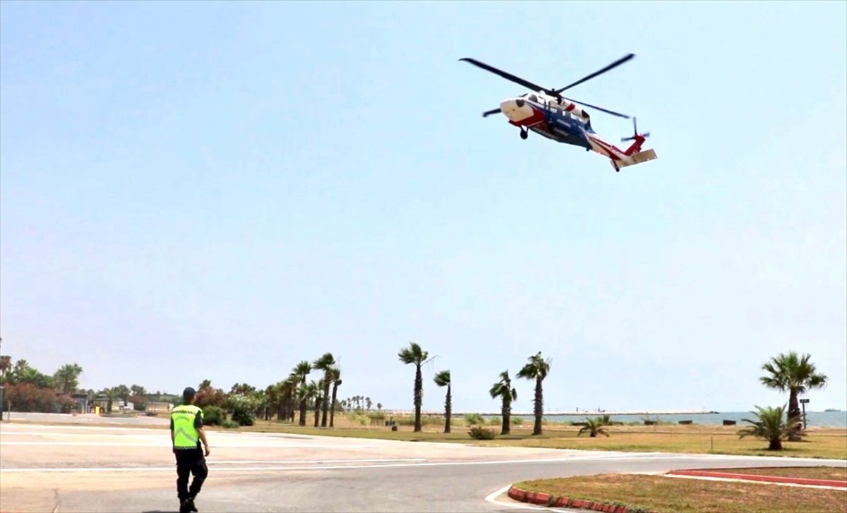 Mersin\'de Helikopter Destekli Trafik Denetiminde 11 Sürücüye Cezai İşlem Uygulandı