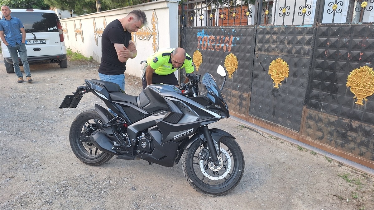 Samsun\'da motosikletin çarptığı bisiklet sürücüsü yaralandı