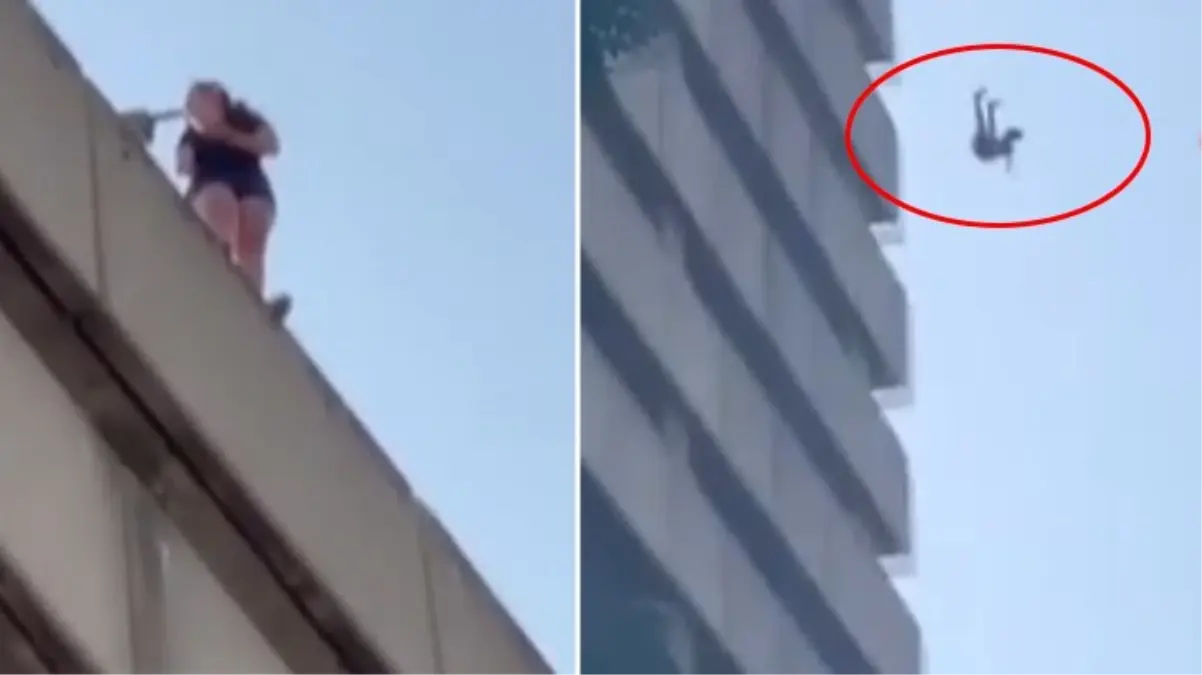 İzmir\'de yürekler ağza geldi: Genç kız, metrelerce yükseklikten atladı