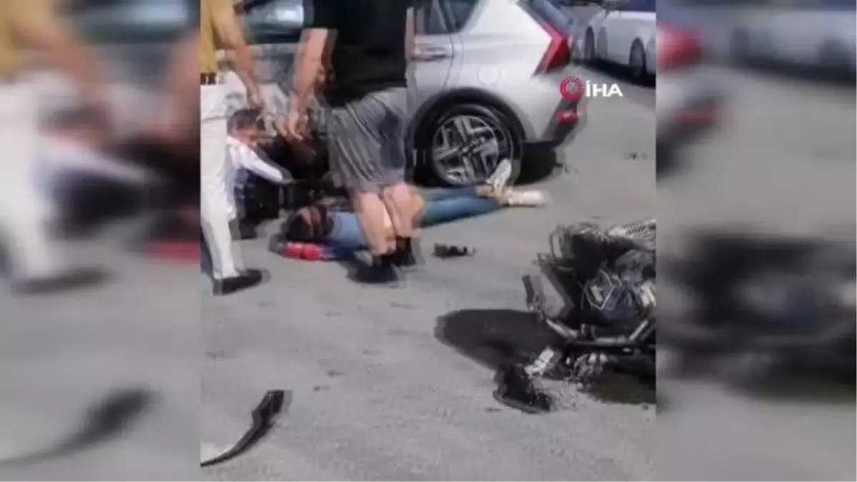 Çalıntı motosikletle kaza yapıp yaralandılar